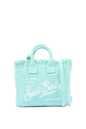 Borsa a mano Vanity in canvas di cotone verde SAINT BARTH KIDS | VAMI00100711L